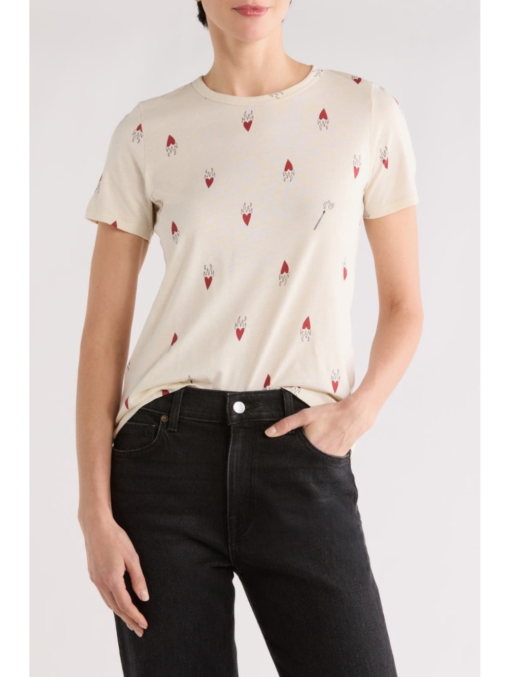 Rag & Bone Flame Heart Graphic T-Shirt